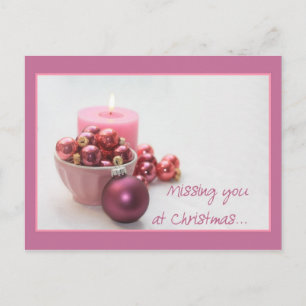 carte de noël rose vous manque