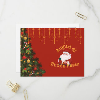 Carte de Noël rouge