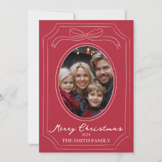 Carte de Noël rouge à main
