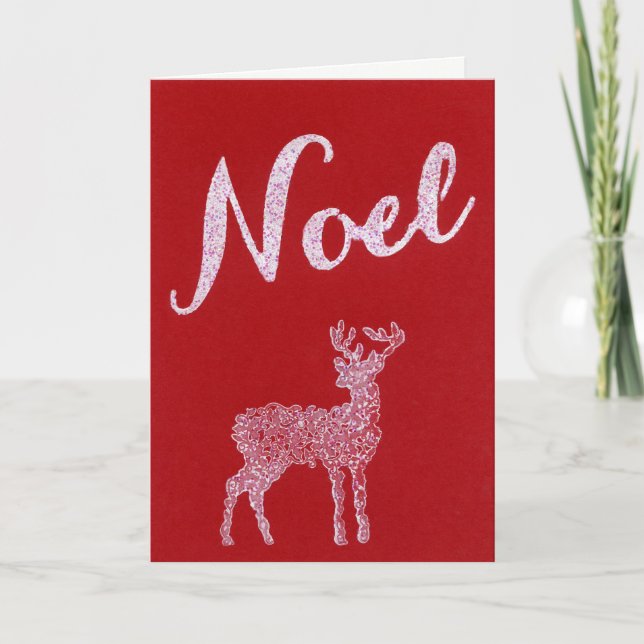 Carte de Noël rouge et blanc