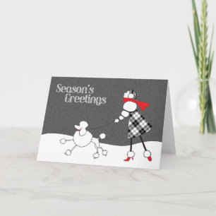 Carte de Noël rouge noir