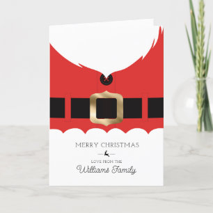 Carte de Noël Rouge Père Noël