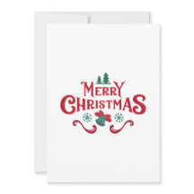 Carte de Noël rouge unique