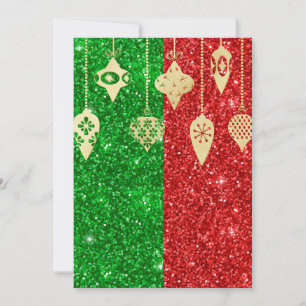 Carte de Noël Rouge Vert
