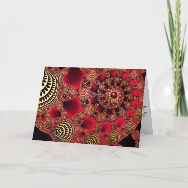 Carte de Noël Rubies & Gold (Devant)