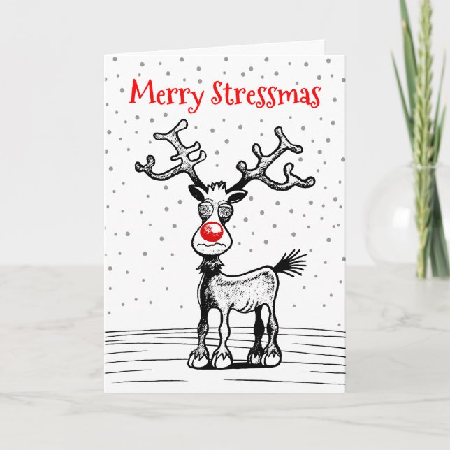 Carte de Noël Rudolphs Stressmas (Devant)