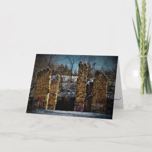 Carte de Noël "Ruines de Ver-Mill"