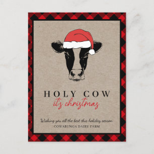 Carte de Noël Russe Farm Cow