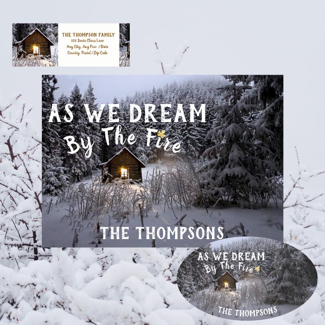 Carte de Noël rustique avec nom (Rustic Country Christmas - Card
Add the Matching Sticker and Return Address Label)