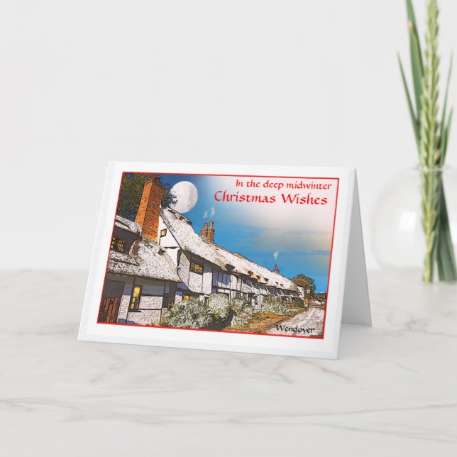 Carte de Noël Rustique Chilterns (Devant)
