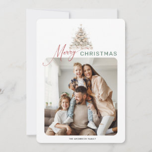 Carte de Noël Rustique Fêtes Épineux 2 Photo