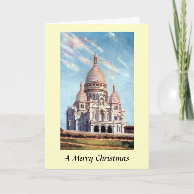 Carte de Noël - Sacré-Coeur, Paris (Devant)