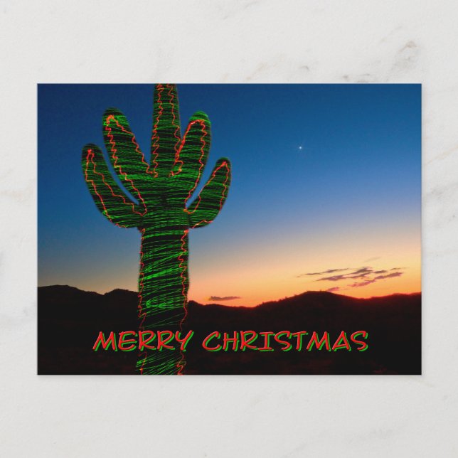 Carte de Noël Saguaro Cactus (Devant)