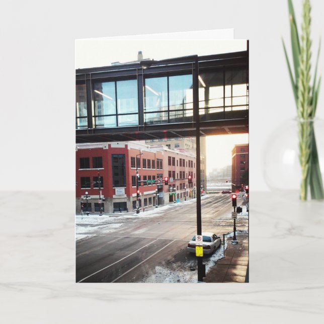 Carte de Noël "Saint Paul City Sidewalks" (Devant)