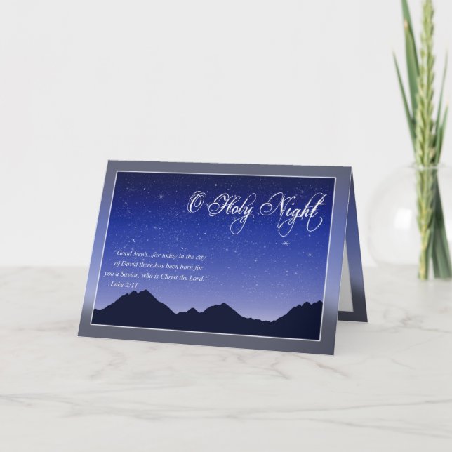 Carte de Noël sainte de nuit d'O (Devant)