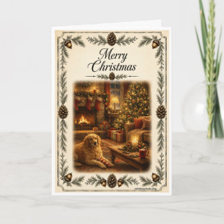 Carte de Noël - Salutation Chien