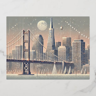 Carte de Noël San Francisco   Pont Golden Gate