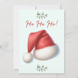Carte de Noël Santa Hat Ho Ho Ho