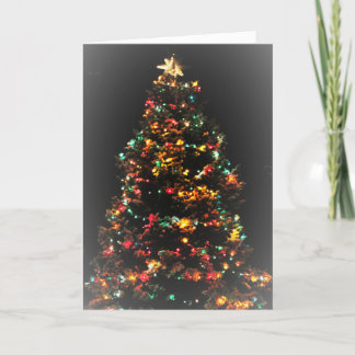 Carte de Noël sapin enneigé