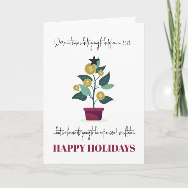 Carte de Noël sarcastique drôle année coûteuse (Devant)