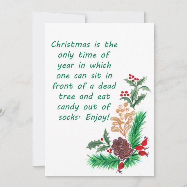 Carte de Noël Sarcastique Fun 01 (Devant)