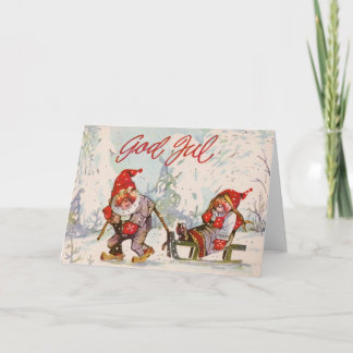 Carte de Noël scandinave vintage