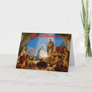 Carte de Noël - scène de nativité