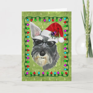 Carte de Noël (Schnauzer)