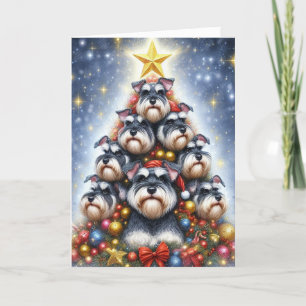 Carte de Noël Schnauzer