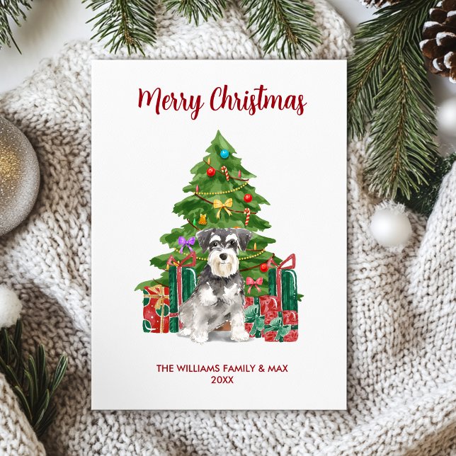 Carte de Noël Schnauzer miniature (Créateur téléchargé)