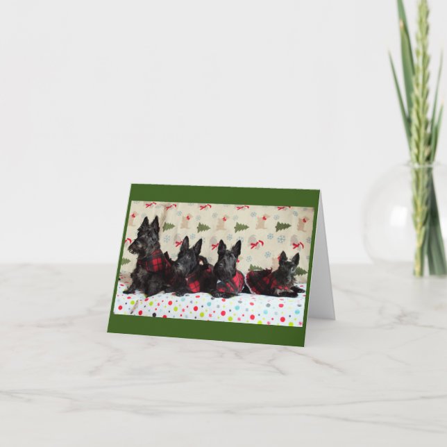 Carte de Noël Scotties (Devant)