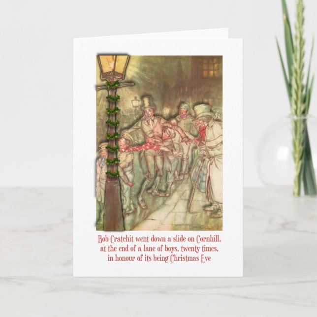 Carte de Noël Scrooge Charles Dickens (Devant)