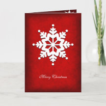 Carte de Noël se pliante de flocon de neige blanc