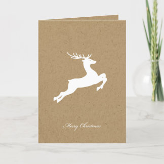 Carte de Noël se pliante de photo de cerfs communs