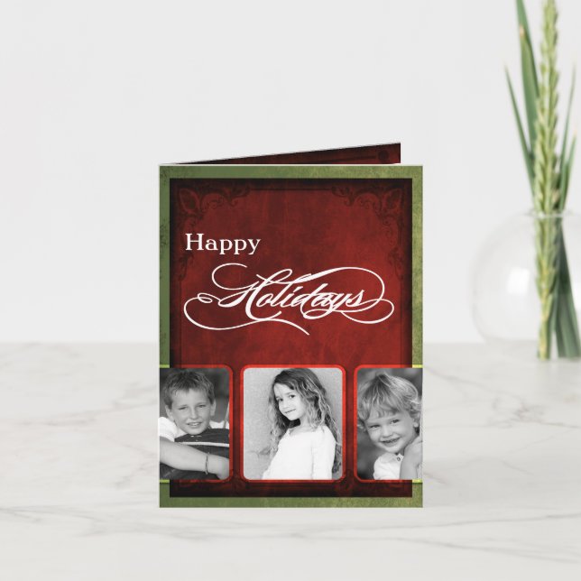 carte de Noël SE PLIANTE personnalisée par 5x7 de (Devant)