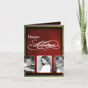carte de Noël SE PLIANTE personnalisée par 5x7 de