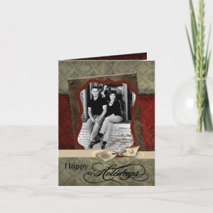 carte de Noël SE PLIANTE personnalisée par 5x7 de