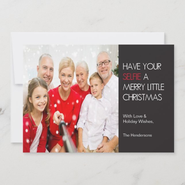 Carte de Noël Selfie (Devant)