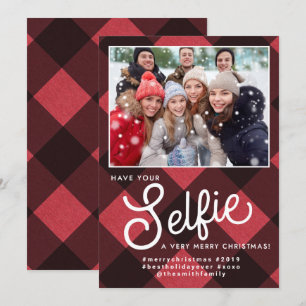 Carte de Noël Selfie, Carte de vacances Selfie, Se