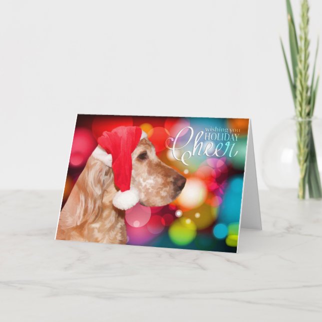 Carte de Noël Setter anglais (Devant)