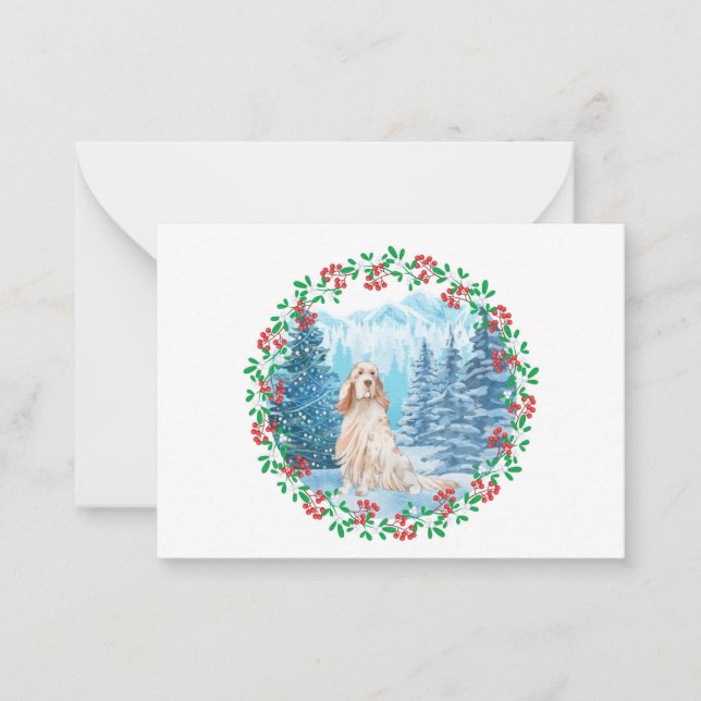 Carte de Noël Setter anglais (Devant)
