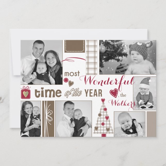 Carte de Noël Shabby Chic Photo (Devant)