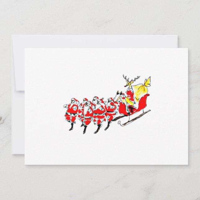 Carte de Noël Sharpie Santas (Devant)