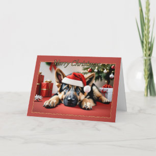 Carte de Noël Shepherd Pup