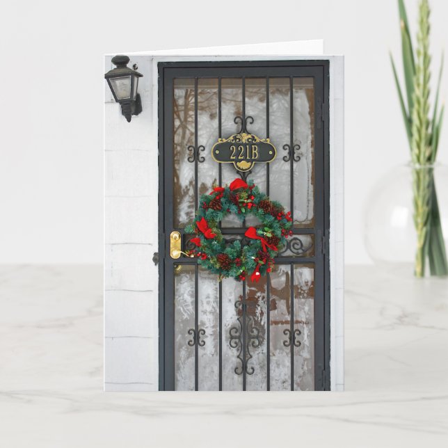 Carte de Noël Sherlock 221B (Devant)