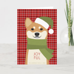 Carte de Noël Shiba Inu