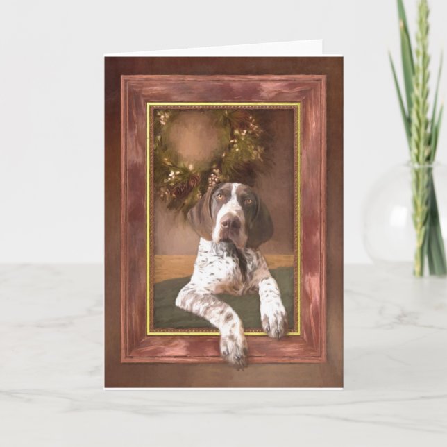 Carte de Noël Shorthair Pointeur allemand (Devant)