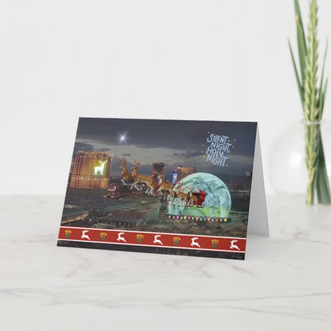 Carte de Noël Silencieuse de Las Vegas (Devant)