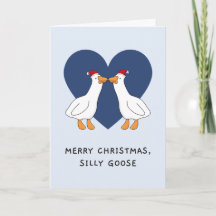 Carte de Noël Silly Goose