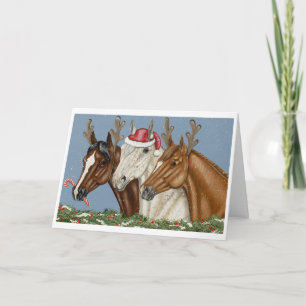 Carte de Noël Silly Horse Trio